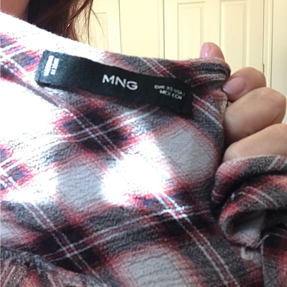 MNG Red Plaid Sleeveless Grunge Punk Cowl Neck Maxi Midi Dress - Picture 7 of 8